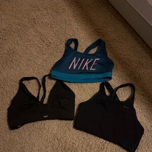 Bundle of 2 Nike and 1 Victorias Secret Sports Bra
